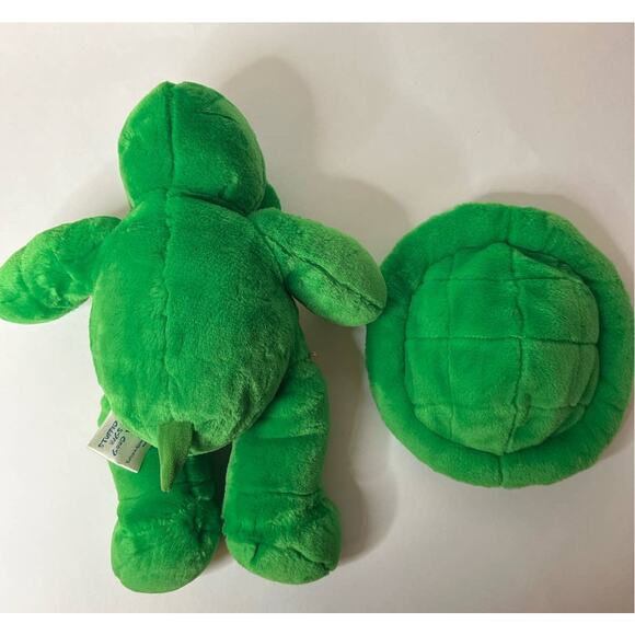 Vintage Build A Bear Turtle Plush WITH SHELL. Removeable Backpack Shell w/pocket - Picture 3 of 6